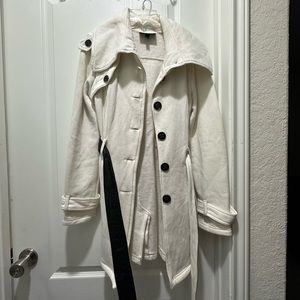 Warm White and Black Coat